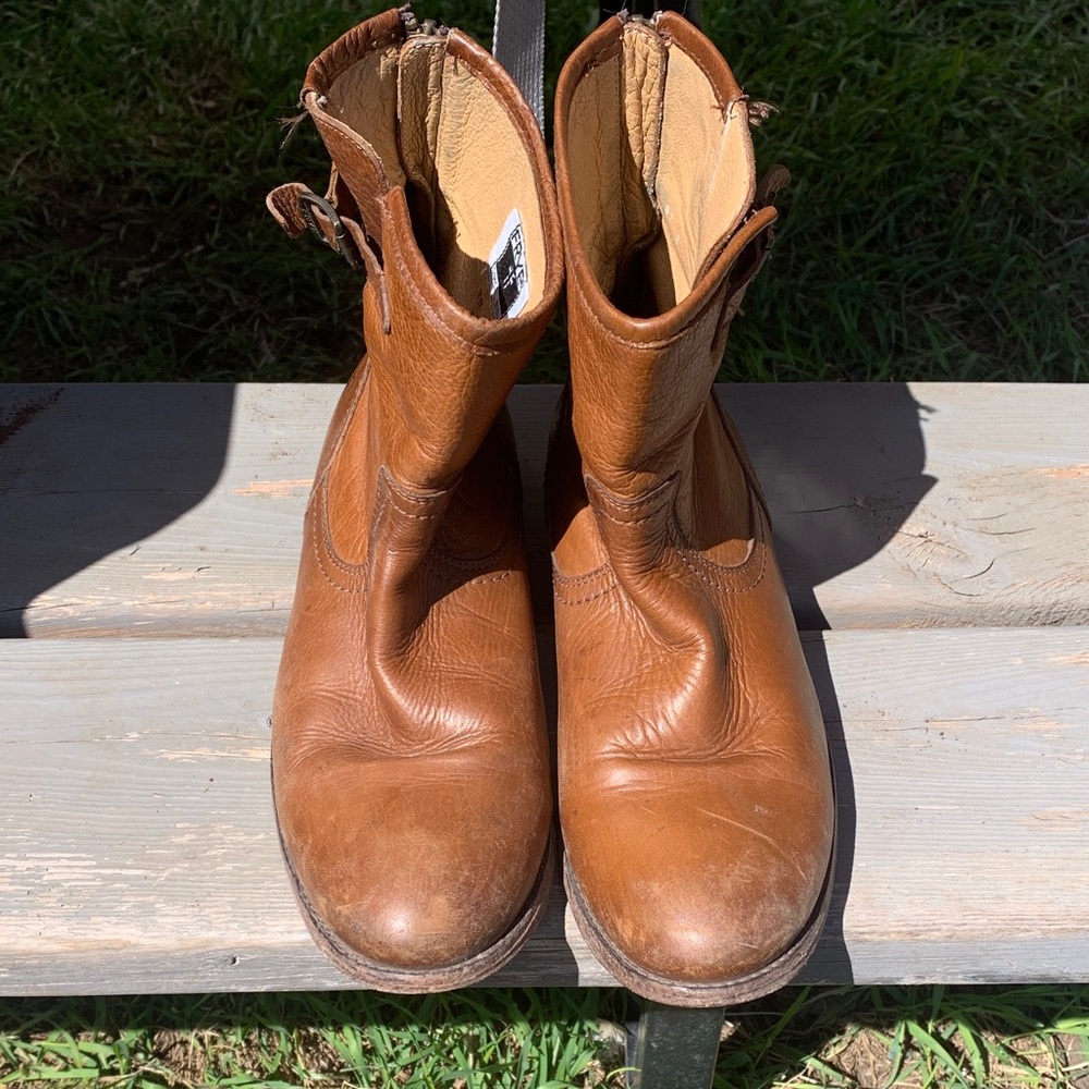 Frye Cognac Leather Boots - Picture 1 of 5
